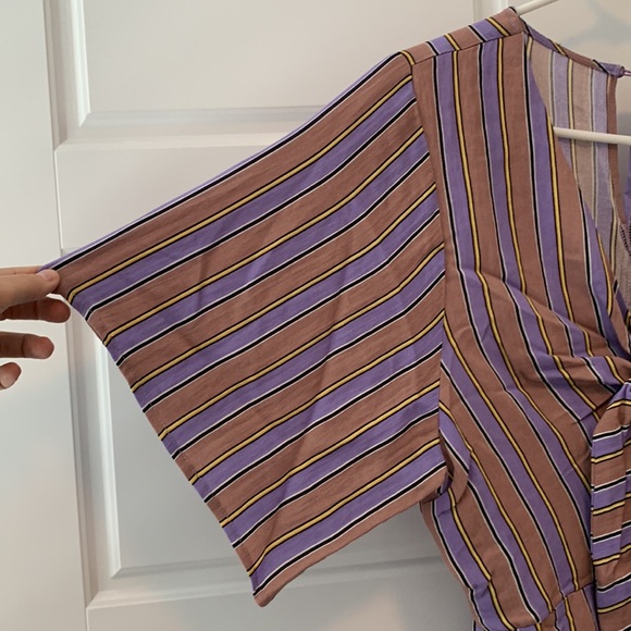 Moon River Striped Purple Dress - Picture 6 of 7